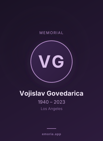 Memorial portrait of Vojislav Govedarica