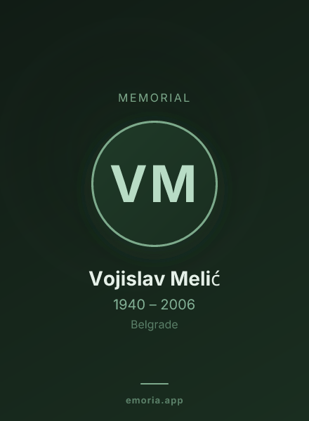 Memorial portrait of Vojislav Melić