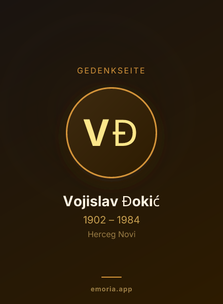 Gedenkportrait von Vojislav Đokić