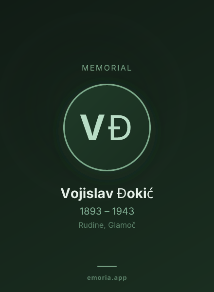 Memorial portrait of Vojislav Đokić