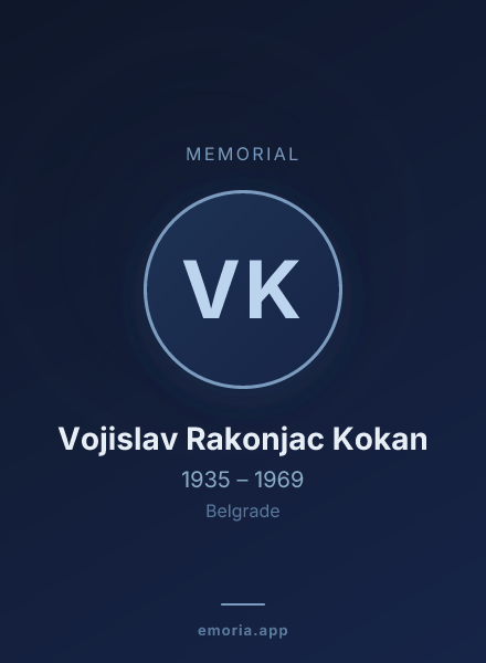 Memorial portrait of Vojislav Rakonjac Kokan