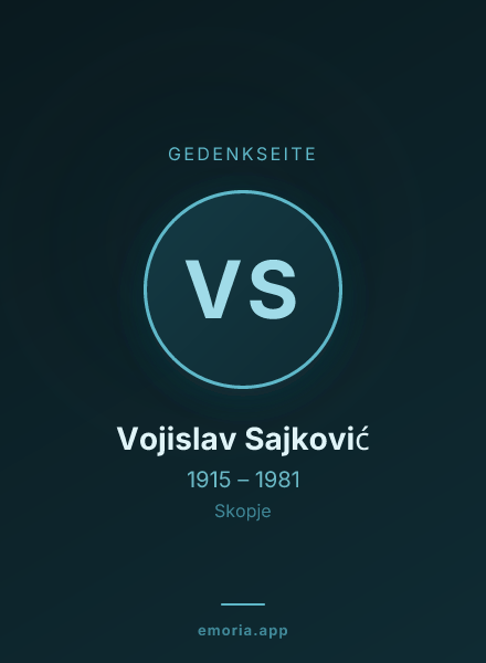 Gedenkportrait von Vojislav Sajković