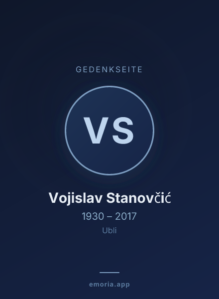 Gedenkportrait von Vojislav Stanovčić