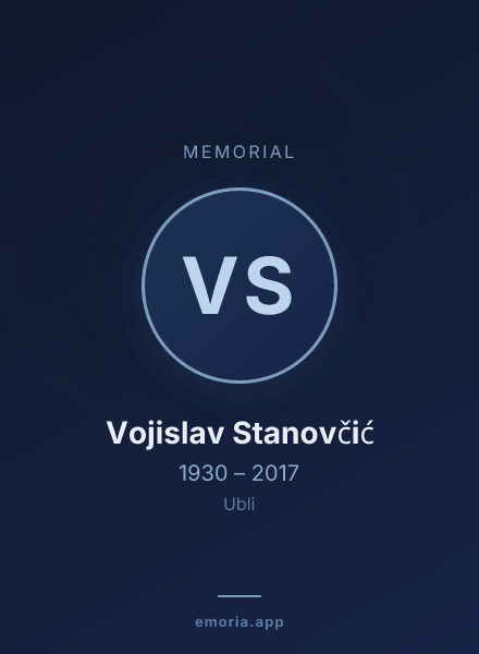 Memorial portrait of Vojislav Stanovčić