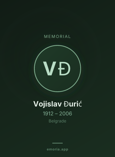 Memorial portrait of Vojislav Đurić