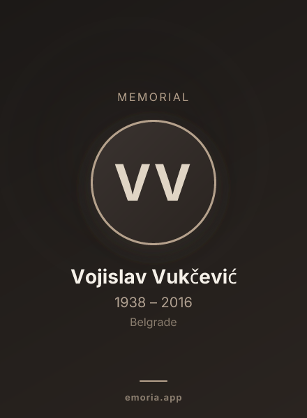 Memorial portrait of Vojislav Vukčević