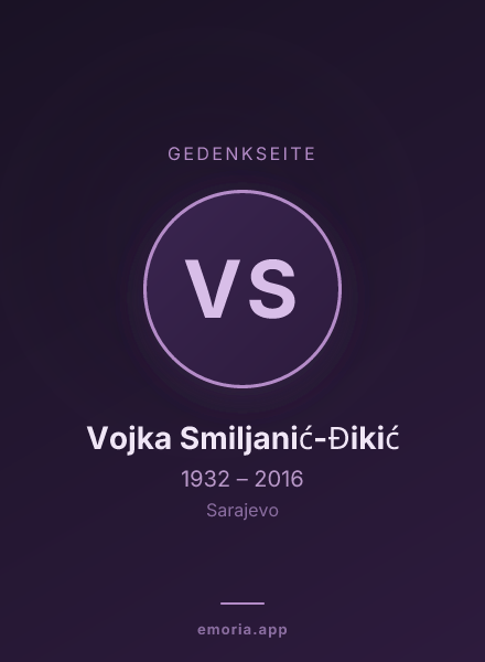Gedenkportrait von Vojka Smiljanić-Đikić