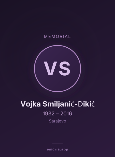 Memorial portrait of Vojka Smiljanić-Đikić