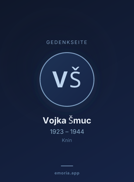Gedenkportrait von Vojka Šmuc