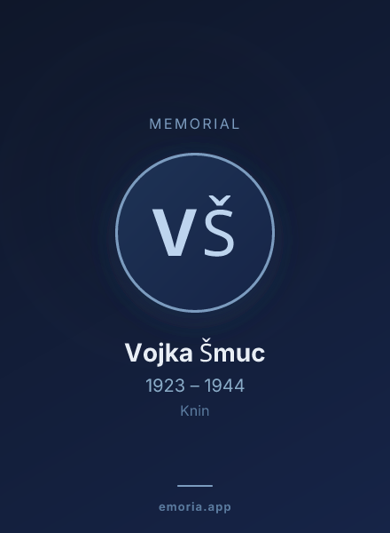 Memorial portrait of Vojka Šmuc