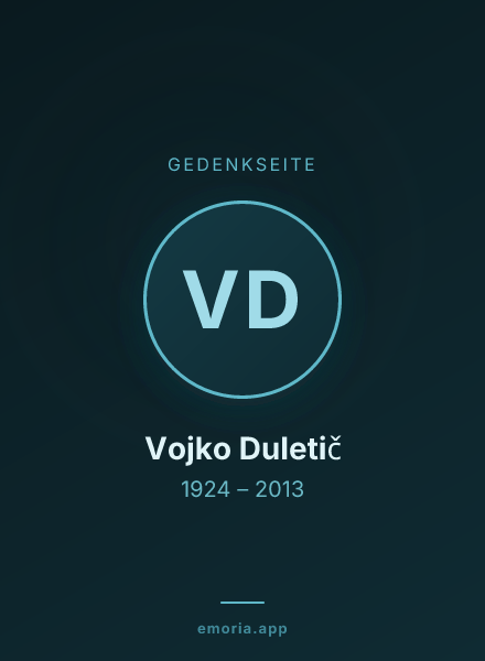 Gedenkportrait von Vojko Duletič