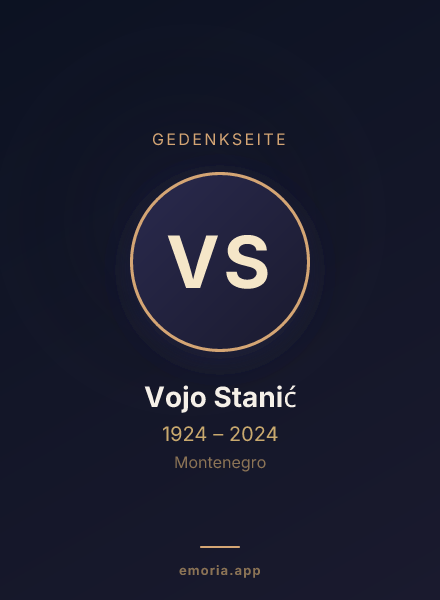 Gedenkportrait von Vojo Stanić