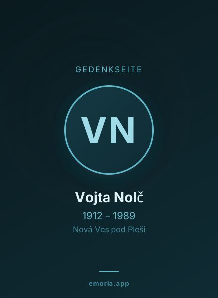 Gedenkportrait von Vojta Nolč