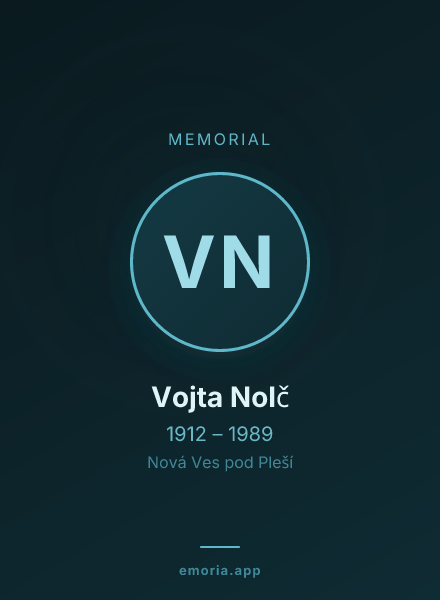 Memorial portrait of Vojta Nolč