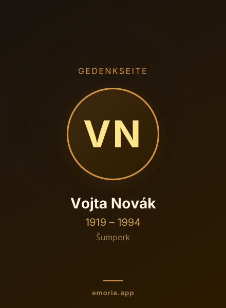 Gedenkportrait von Vojta Novák