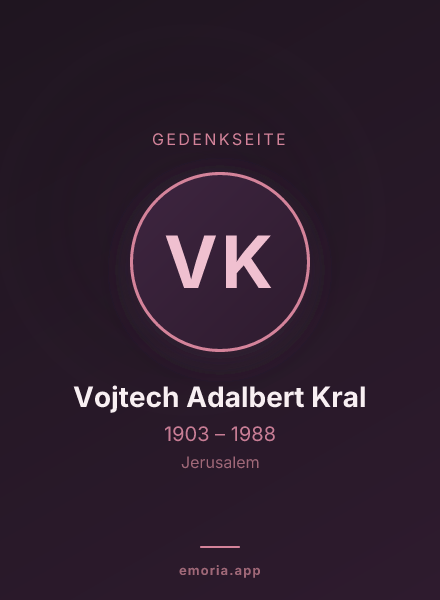 Gedenkportrait von Vojtech Adalbert Kral