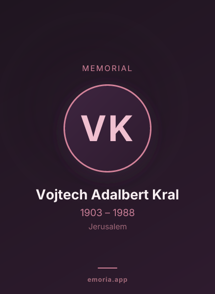 Memorial portrait of Vojtech Adalbert Kral
