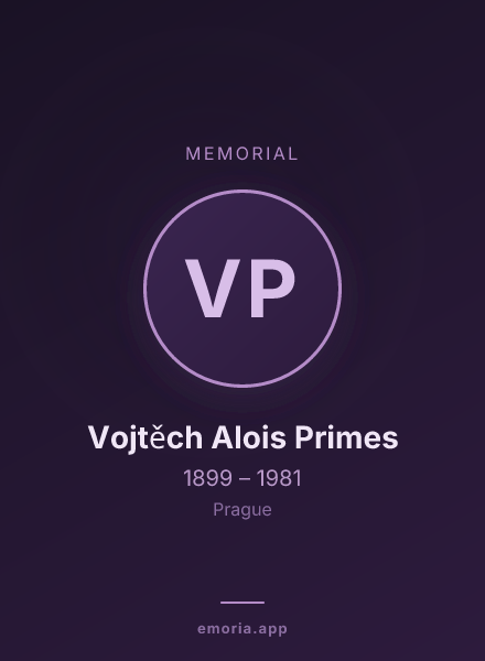 Memorial portrait of Vojtěch Alois Primes