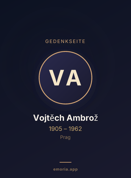 Gedenkportrait von Vojtěch Ambrož