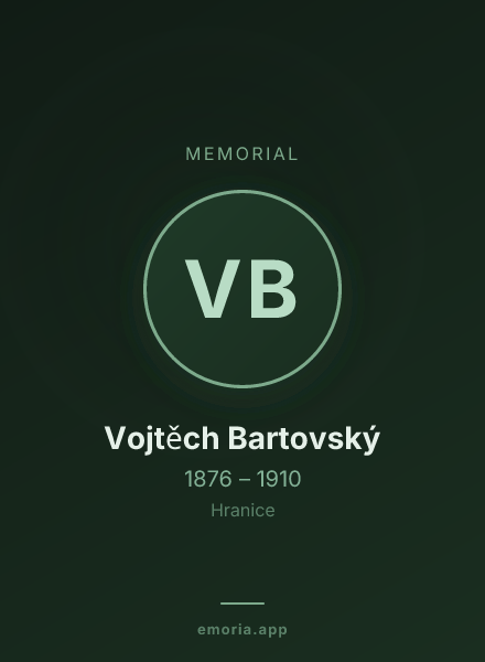 Memorial portrait of Vojtěch Bartovský