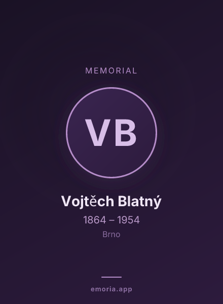 Memorial portrait of Vojtěch Blatný