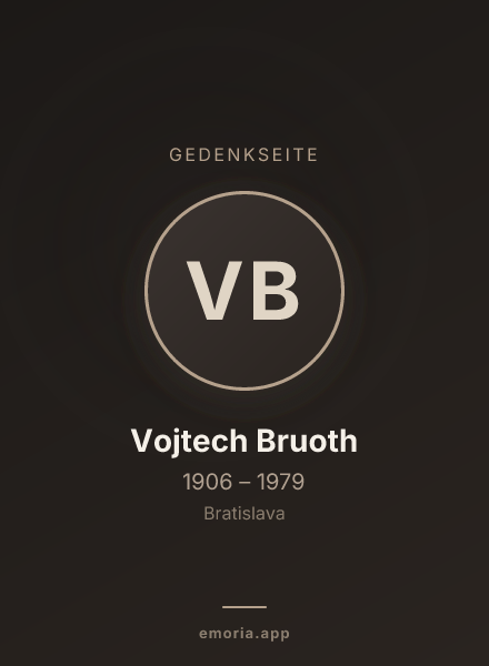 Gedenkportrait von Vojtech Bruoth