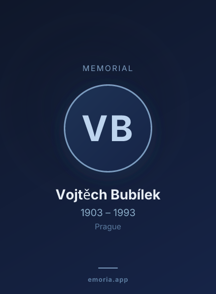 Memorial portrait of Vojtěch Bubílek