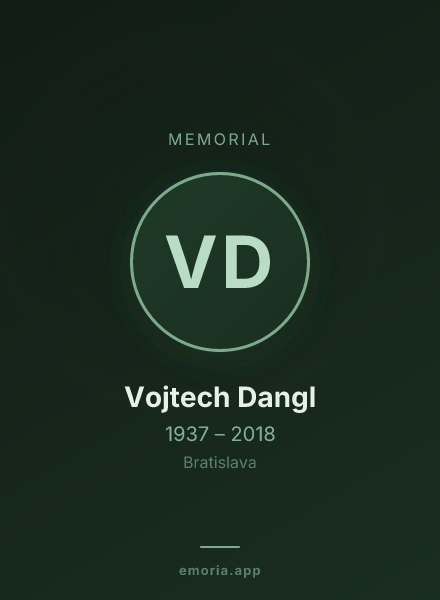 Memorial portrait of Vojtech Dangl