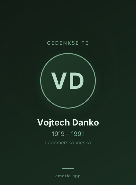 Gedenkportrait von Vojtech Danko