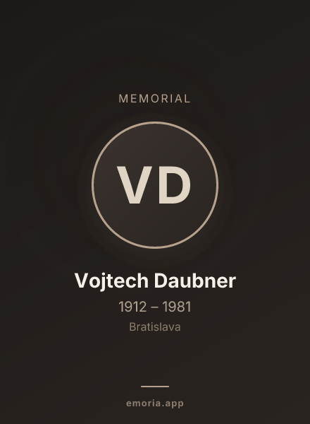 Memorial portrait of Vojtech Daubner