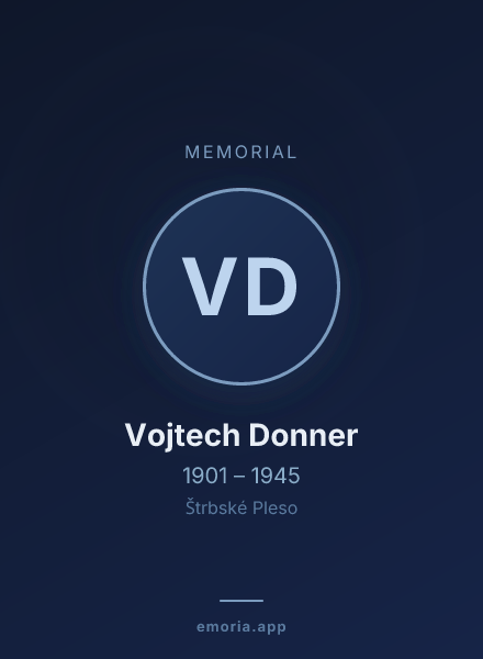 Memorial portrait of Vojtech Donner