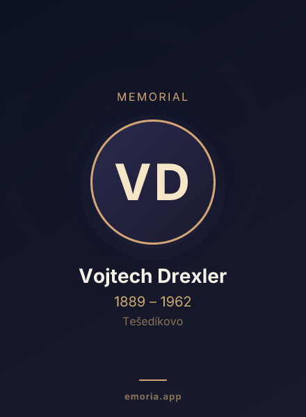 Memorial portrait of Vojtech Drexler