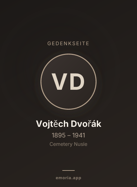 Gedenkportrait von Vojtěch Dvořák