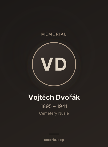 Memorial portrait of Vojtěch Dvořák