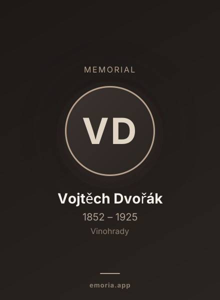 Memorial portrait of Vojtěch Dvořák