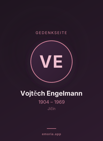 Gedenkportrait von Vojtěch Engelmann