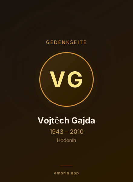 Gedenkportrait von Vojtěch Gajda