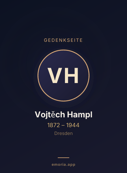 Gedenkportrait von Vojtěch Hampl