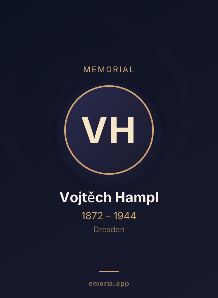 Memorial portrait of Vojtěch Hampl