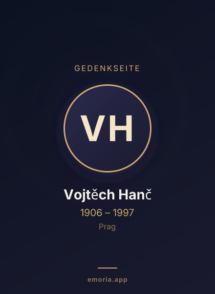 Gedenkportrait von Vojtěch Hanč