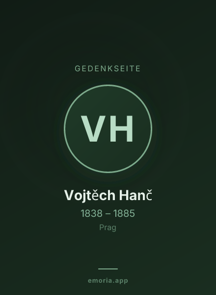 Gedenkportrait von Vojtěch Hanč