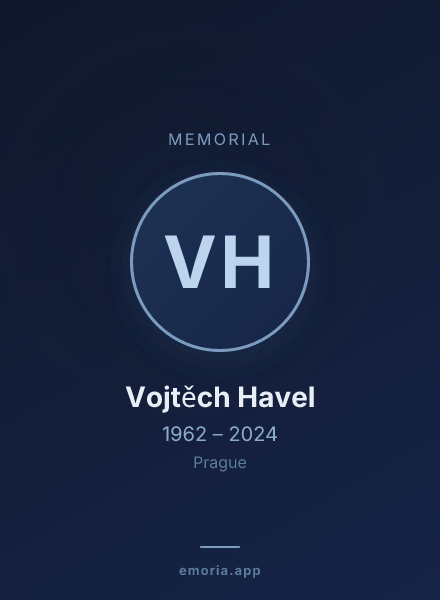 Memorial portrait of Vojtěch Havel