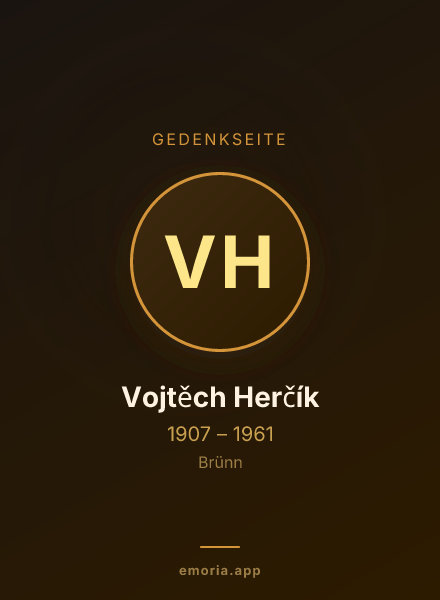 Gedenkportrait von Vojtěch Herčík