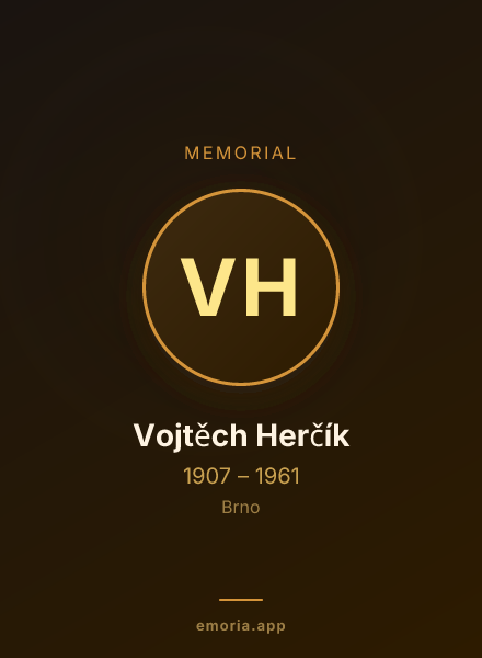 Memorial portrait of Vojtěch Herčík