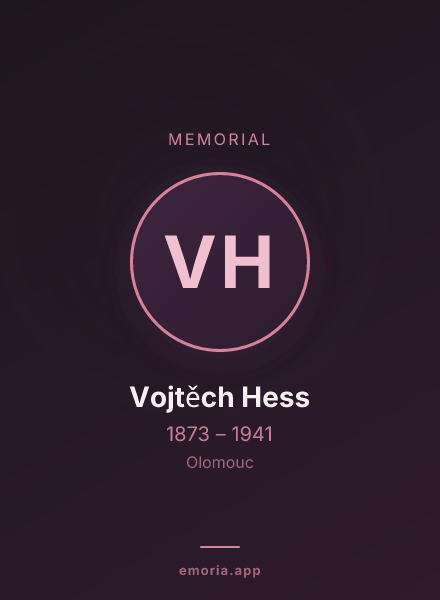 Memorial portrait of Vojtěch Hess