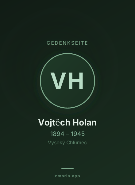 Gedenkportrait von Vojtěch Holan