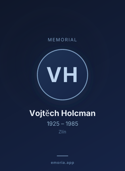 Memorial portrait of Vojtěch Holcman