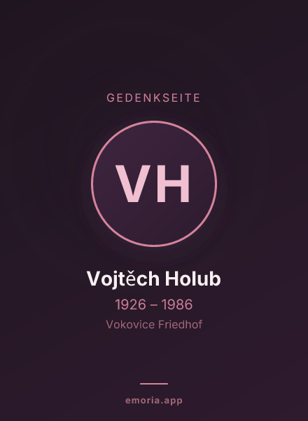 Gedenkportrait von Vojtěch Holub