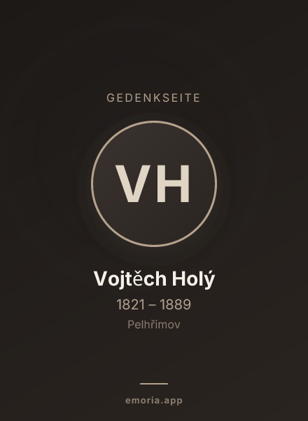 Gedenkportrait von Vojtěch Holý