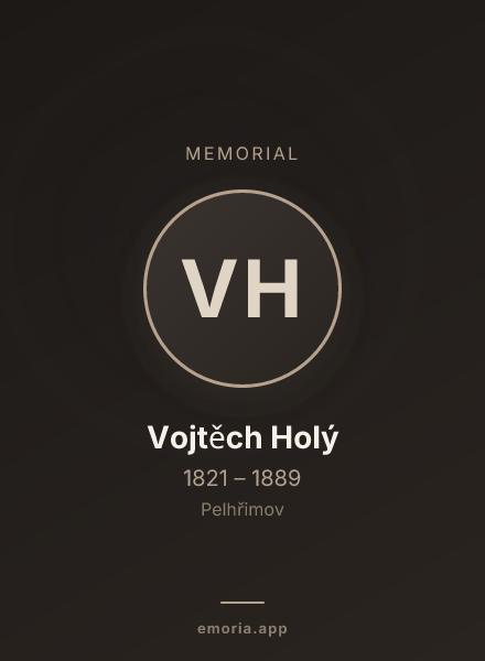 Memorial portrait of Vojtěch Holý